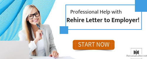 professional rehire letter to employer