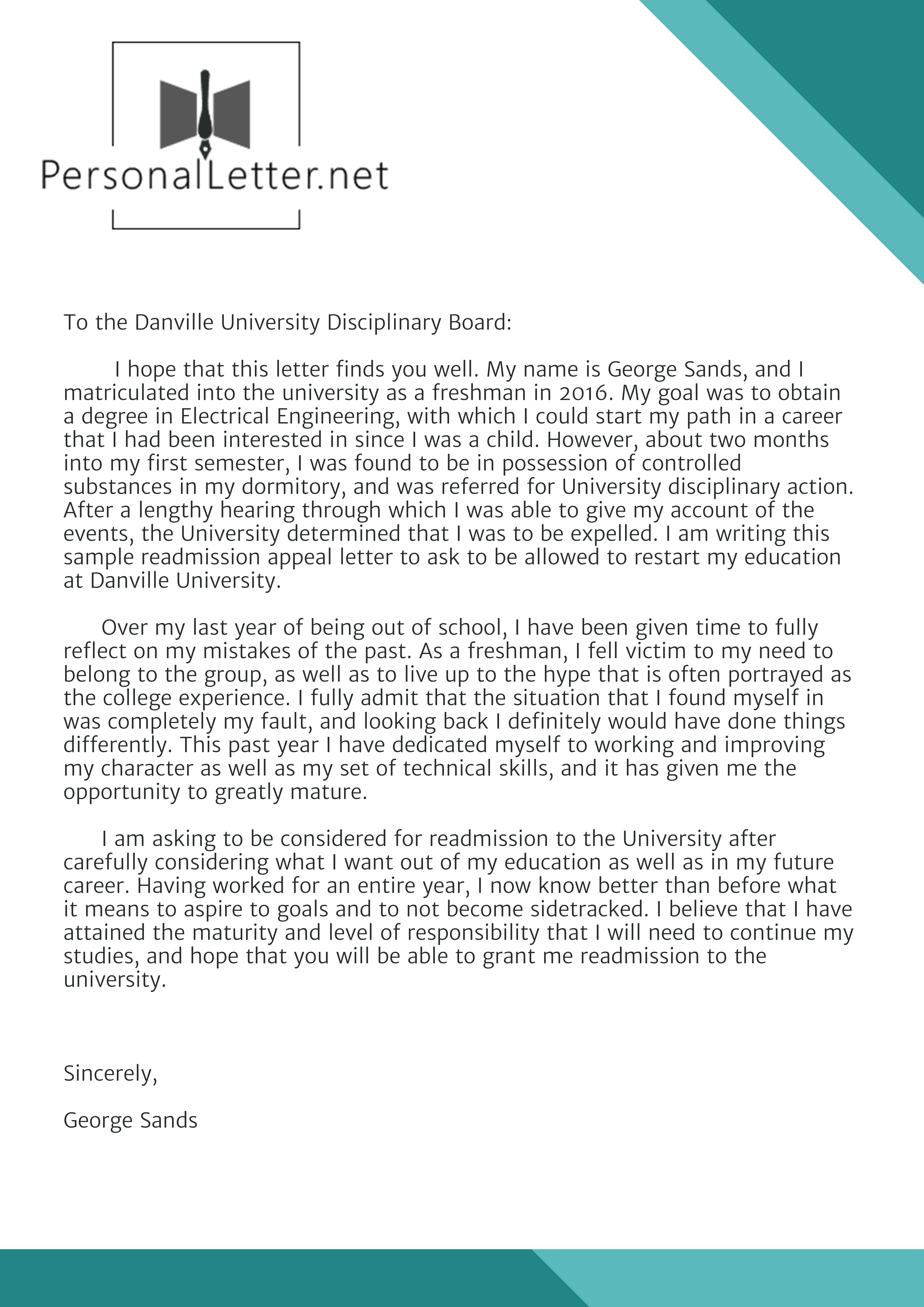 Grade Appeal Letter Example from www.personalletter.net