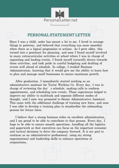 random personal statement